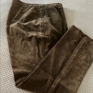 Massini chocolate brown suede pants Size